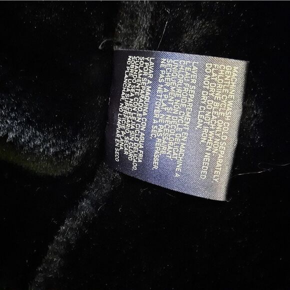 Liz Claiborne Faur Fur Coat Black Suede - Picture 11 of 11